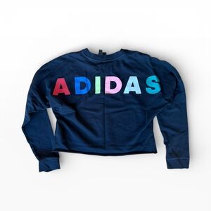 Adidas Blue Sweatshirt with Vibrant Logo